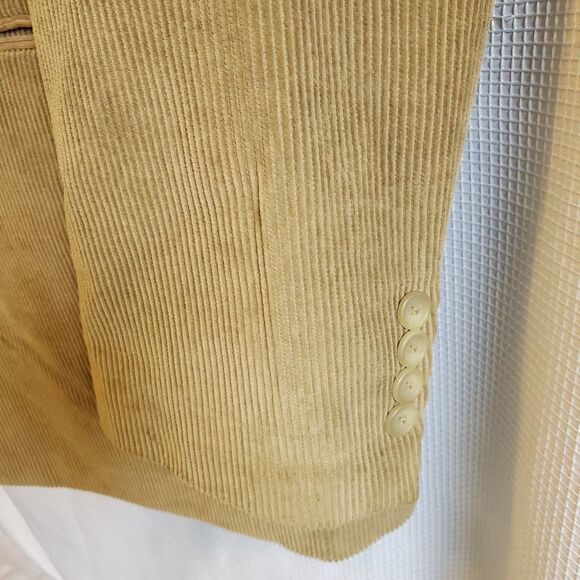 Chaps Corduroy Blazer Mens 46L Brown 2 Button Sport Coat Jacket Ralph Lauren - Picture 5 of 9